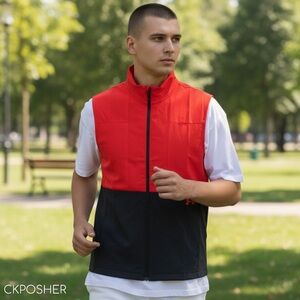 🧨1 LEFT🧨 Under Armour M Vest Red Black Fitted Windbreaker Outerwear Running Gym